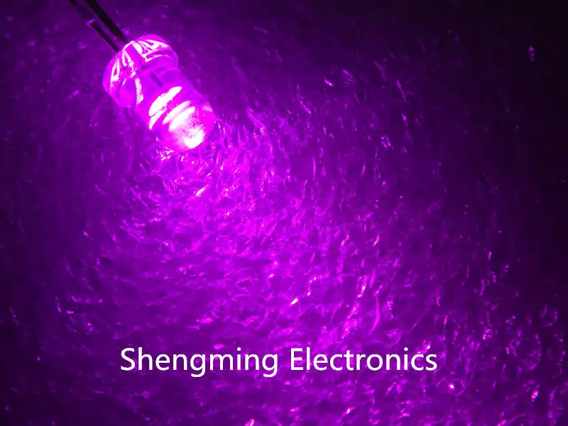 

100pcs 3mm Round Pink Superbright LED water clear