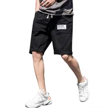 Мужские шорты со множеством карманов, летние свободные штаны до икры с завязками для мужчин, большие размеры, короткие штаны, повседневные мужские шорты-Карго