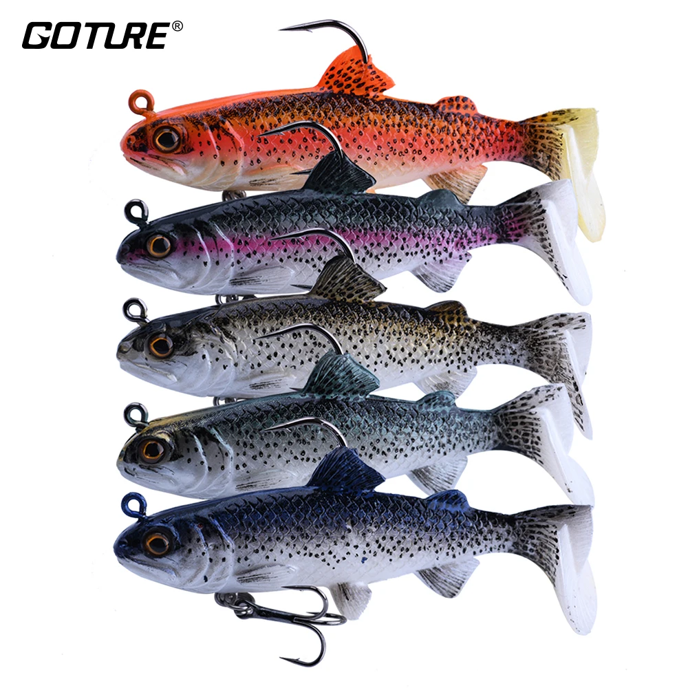 

Goture Agiler II Jig Lead Head Fishing Lure 10.2cm 23.5g PVC Soft Silicone Bait Trout Fish Artificial Bait For Fishing Wobblers