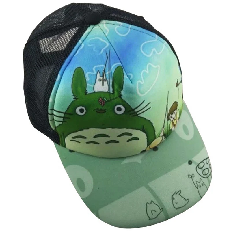 أنيمي جاري Totoro قبعة بيسبول بلغ ذروته Snapback سائق شاحنة شبكة قبعة الشمس