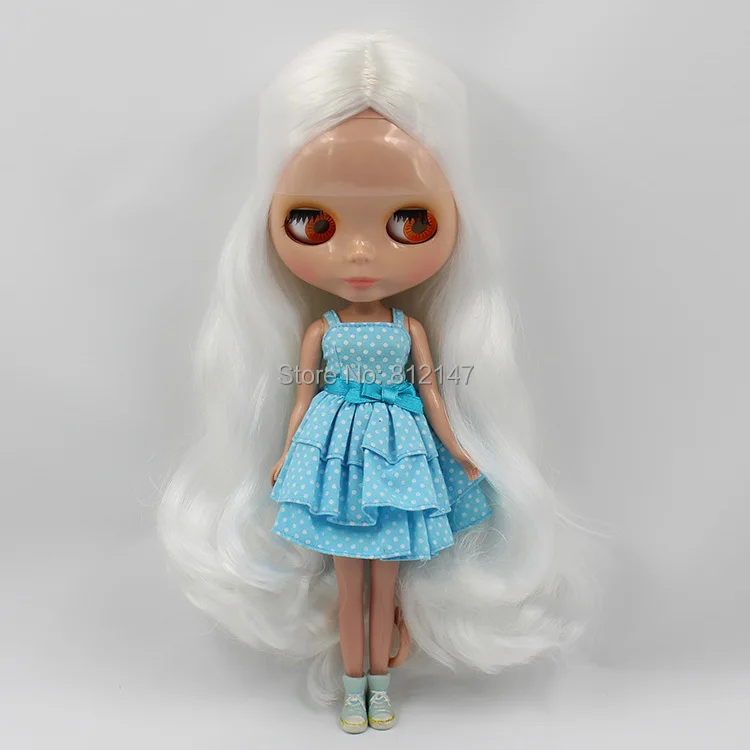 L12 телесного цвета blyth кукольные модные куклы(с белыми волосами, загорелая кожа