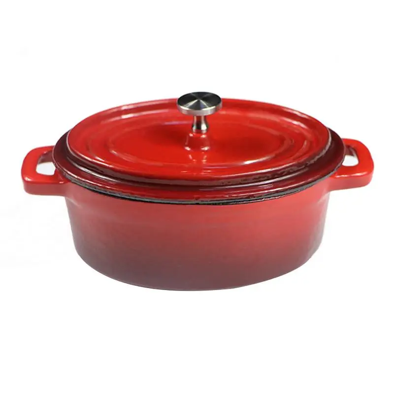 1 шт., нержавеющая сталь, двойное дно, горшок для супа, Немагнитный горшок для приготовления пищи, универсальная посуда, антипригарная сковорода - Цвет: Red