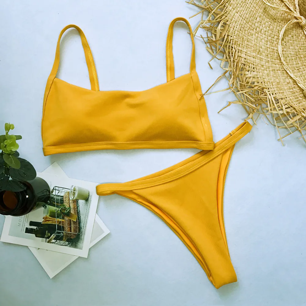 

2018 New Summer Women Regular Solid Set Padded Bra Triangle Polyester Underwear Suit Drop Shipping 3M4*