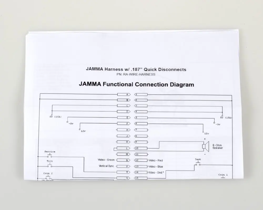 Jamma доска стандартный шкаф жгут проводов ткацкий станок для Jamma Multigame доски