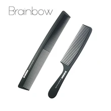 Brainbow 2pc Hair Combs Anti-static Carbon Hair Brushes Pro Salon Hair Styling Tools Hairdressing Hair Care Barbers Handle Brush