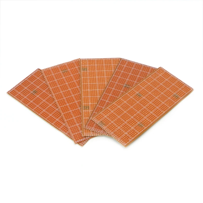 

High Quality 5 Pcs 6.5x14.5cm Stripboard Veroboard Uncut PCB Platine Single Side Circuit Board JUL10-A