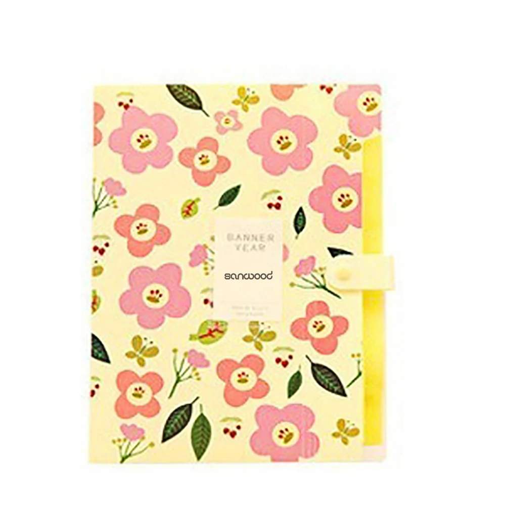Модная классическая бумага в цветочках, Сумка для документов, сумка, папка, школьные канцелярские принадлежности - Цвет: Yellow 32cmx23cm