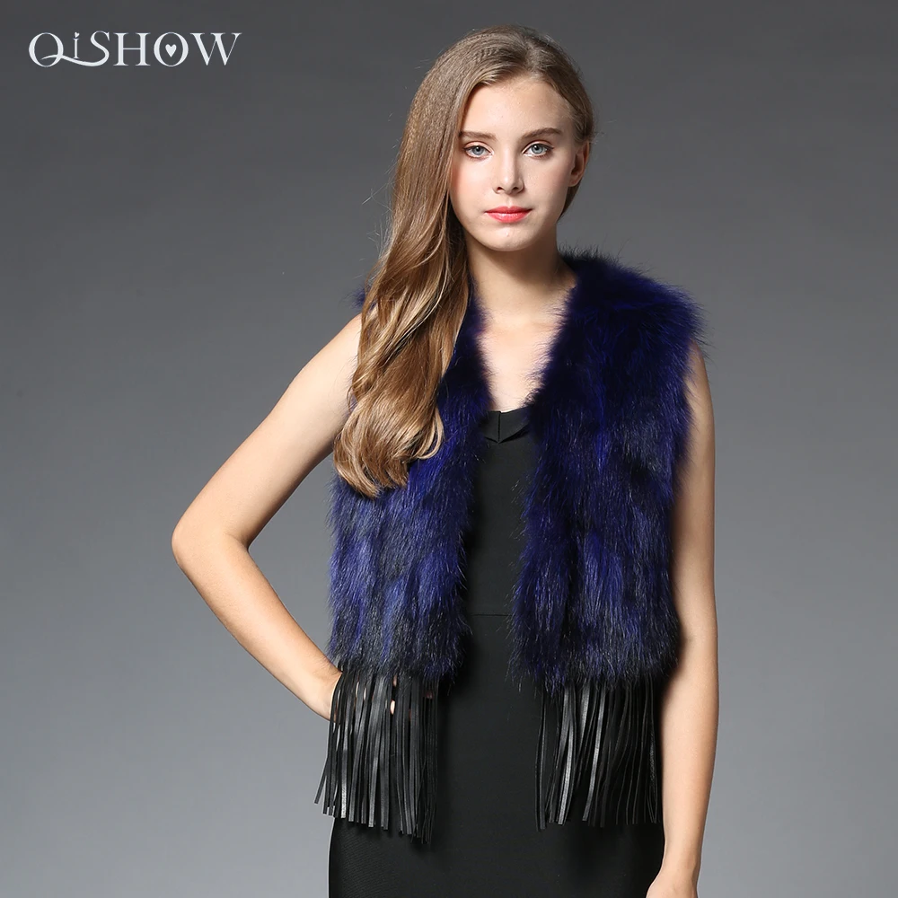 

Fur V-neck Special Offer Vest 2018 New Standard Raccoon Gilet Waistcoat Natural Jacket Fashion Women Genuine Coats Wholesale