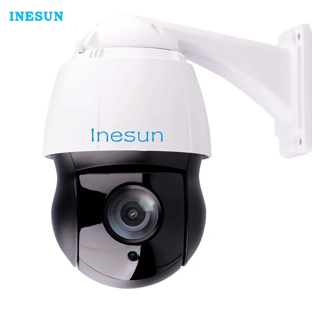 Inesun 30X Zoom PTZ IP камера 2MP HD 1080P Высокоскоростная купольная камера 500 футов Лазерная ИК ночного видения Водонепроницаемая наружная