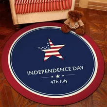 Высокое качество кристалл бархатный коврик День Независимости узор Круглый креативный Коврик Гостиная Кухня Ванная комната нескользящий коврик