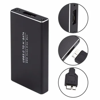 

USB 3.0 to MSATA SSD Solid State Disk Box HDD Hard Disk Drive Adapter Converter Case External Disc Storage M-SATA SSD Tools UASP