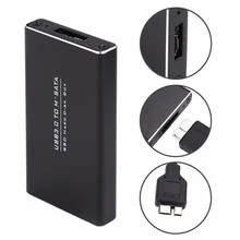 USB 3.0 mSATA корпус SSD жесткий диск случае адаптер внешнего диска хранения М-SATA SSD инструменты 6 Гбит/с Поддержка UASP