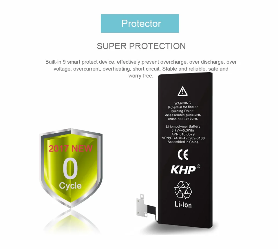 Original KHP Phone Battery For iPhone 4S Battery 1430mAh Repair Tool 0 Cycle Replacement Mobile Batteries Sticker (17)