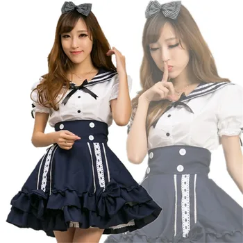 

Lolita Dress Sweet Rabbit Cute Japanese Kawaii Girls Princess Maid Vintage Gothic Printed Patterns Lace Summer Skirt Sailor suit