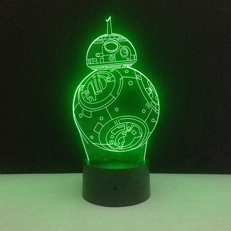Звездные войны лампа 3D ночной свет Красочные USB светодио дный ночные огни домашний декор спальня ночник детские игрушки настольная лампа