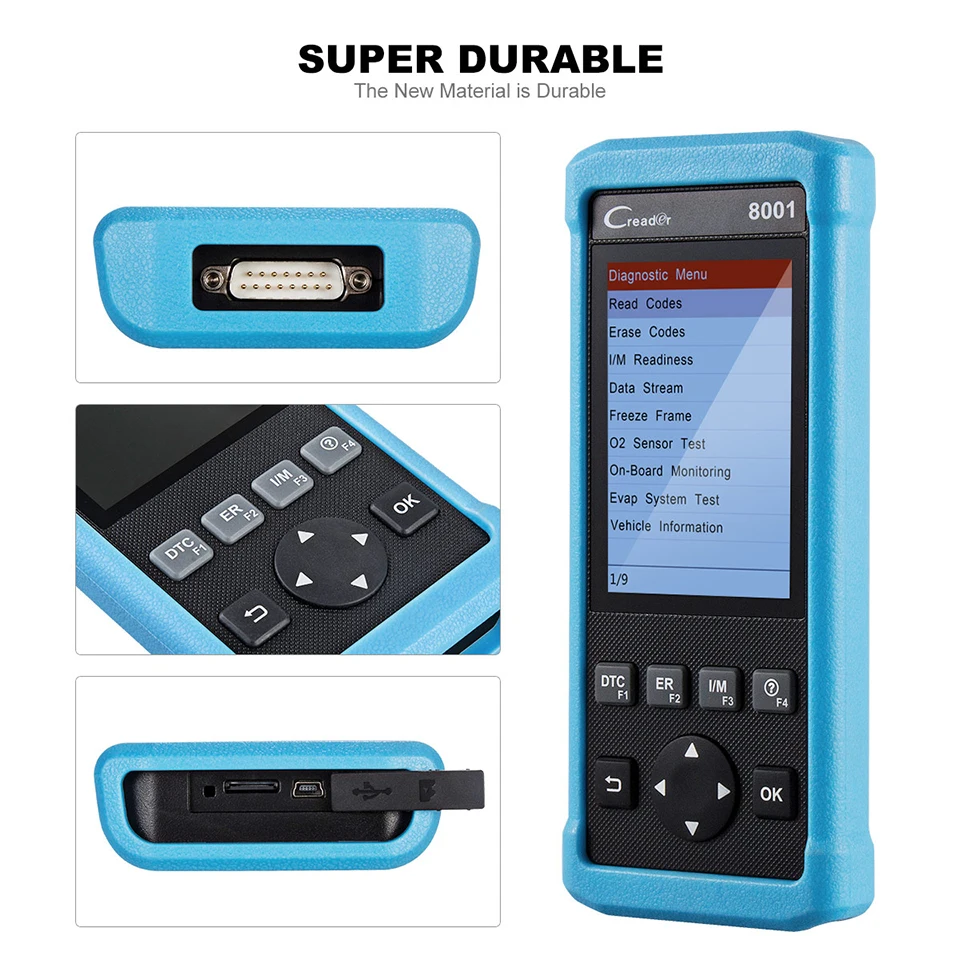 New Launch CReader 8001 Auto Scanner with ABSSRS ECU Oil & EPB reset Prints data via PC CR8001 OBD