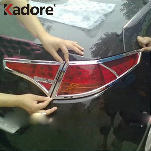 

For KIA K5 Optima 2011 2012 2013 ABS Chrome Rear Tail Light Lamp Cover Trim Tailight Decal Strips 4ps Car Exterior Styling