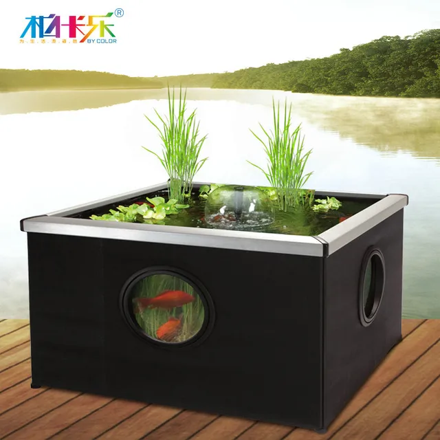 Outdoor ecological aquarium fish tank aquarium fish tank medium tank large square continental