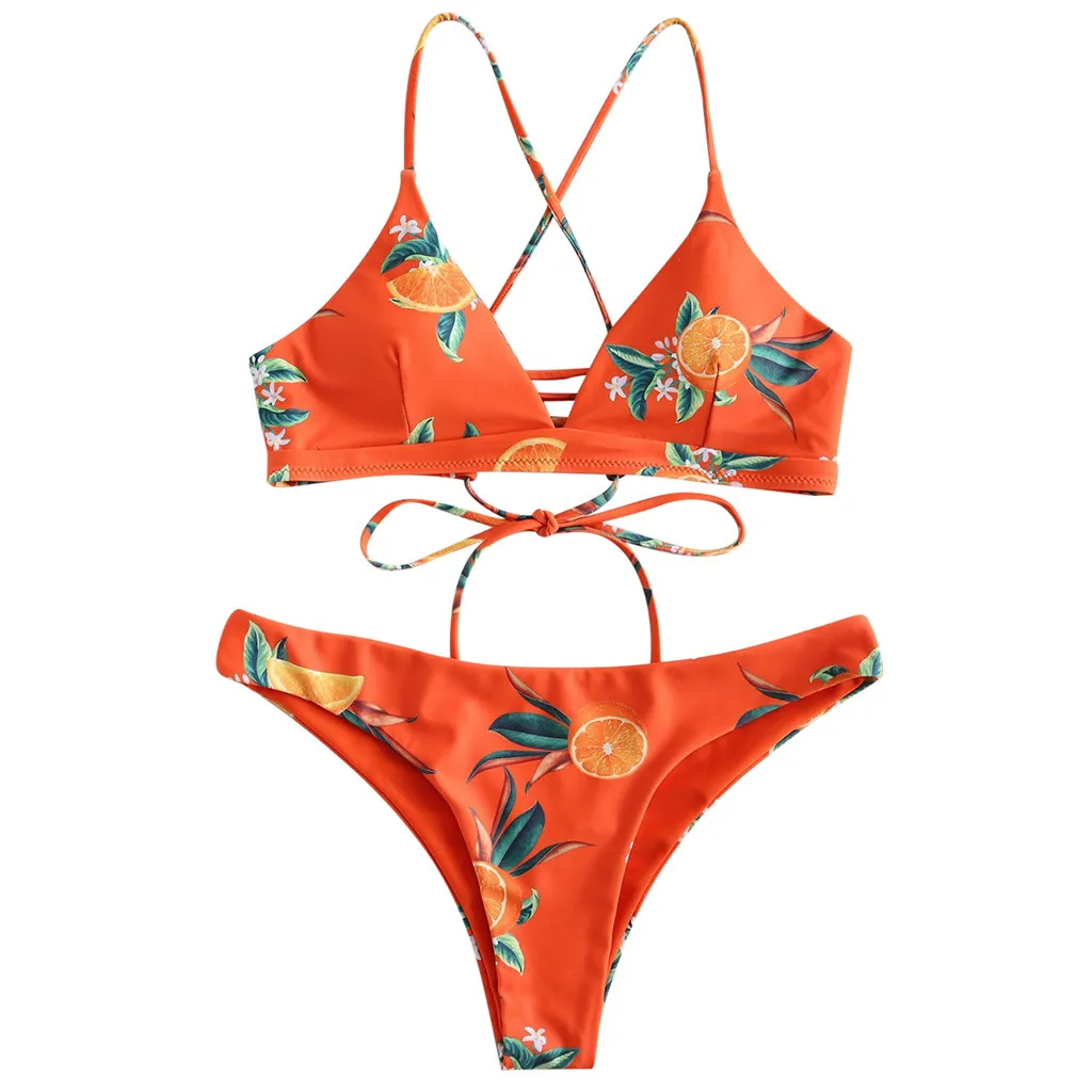 orange beachwear