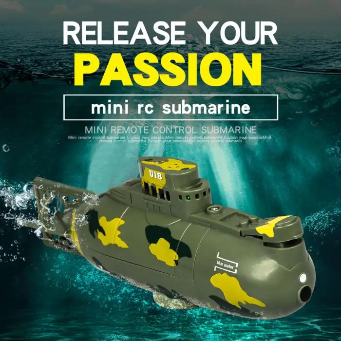Мини-субмарина с дистанционным управлением Скорость Лодка на дистанционном управлении Дрон модельная Игрушка Дети подарок AN88