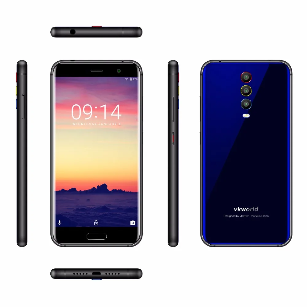 VKworld K1, 5,2 дюймов, Восьмиядерный процессор MTK6750T, Android 8,1, 4040 мАч, задняя камера, 3 камеры, быстрая зарядка, 5 В/3 А, 4 ГБ, 64 ГБ, смартфон