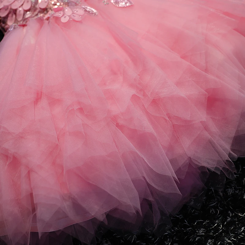Детское платье для торжеств; свадебное платье с аппликацией; платье с цветочным узором для девочек; торжественное платье для девочек с отделкой бисером; бальное платье; платье принцессы для дня рождения, выпускного бала; B24