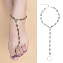 Hot Women Retro Hollow Flower Toe Ankle Chain Sandal Bracelet Anklet Foot Jewelry 6YAS 7FMD BEK5