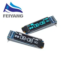 1 шт. 0,91 дюймов O светодиодный модуль 0,9" Белый/Синий O светодиодный 128X32 • Максимальное количество светодиодный ЖК-дисплей светодиодный Дисплей модуль 0,91" IIC связи для ardunio