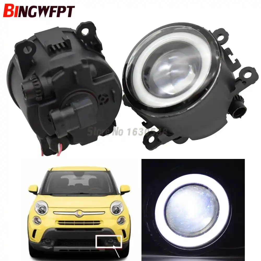 2pcs/set Right/Left Angel Eyes Car styling Halogen fog lights For FIAT