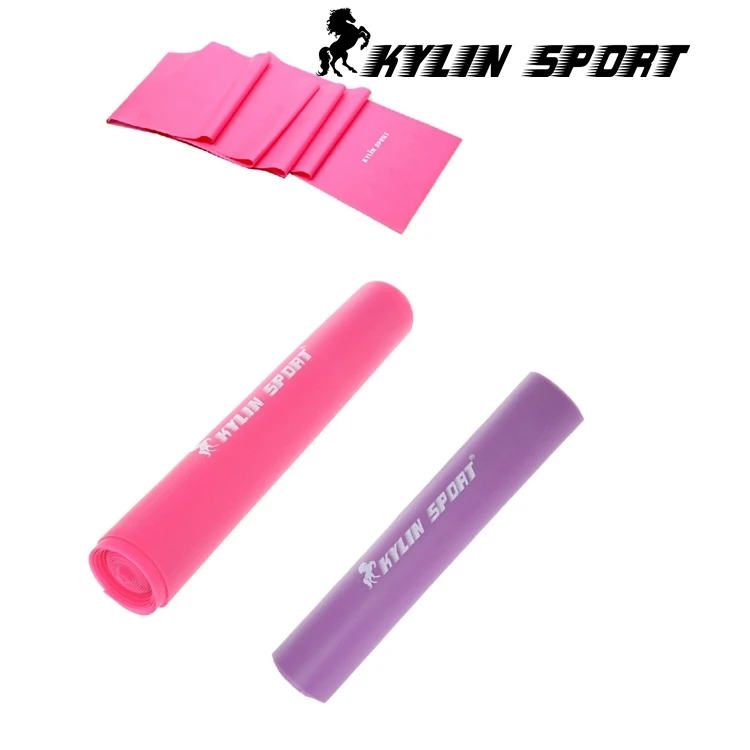 

set of 2 Yoga Pilates Stretch Band 1.5m resistance exercise training fitness exercise workout purple for wholesale