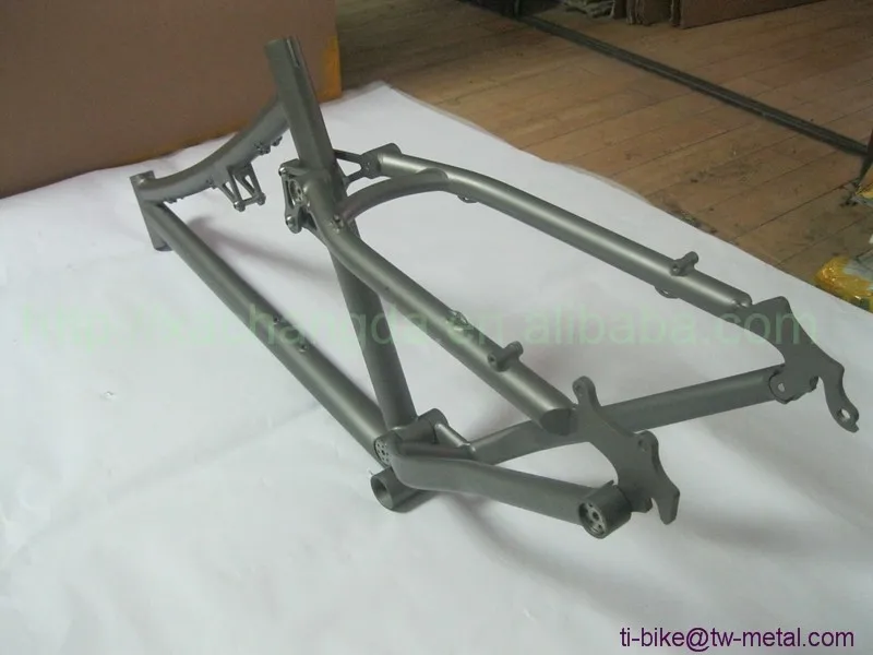 Sale Titanium Sand Blasting Full Suspension Bike Frame Custom Titanium Suspension Bicycle Frames XACD Titanium Bike Frame Suspension 17