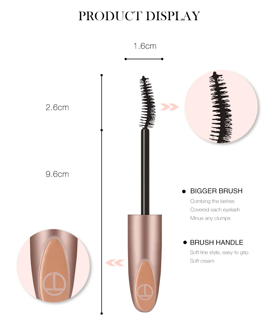 3D Silk Fiber Eyelash Black Mascara Waterproof Long Lasting Lash Thick Mascara Long Eyelashes Extension Make Up Mascara