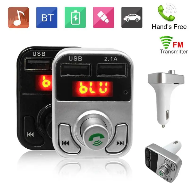 FM Transmitter Aux Modulator Bluetooth Handsfree Car Kit Car Audio MP3 Music Player with Charge Dual USB Car Charger Promotion