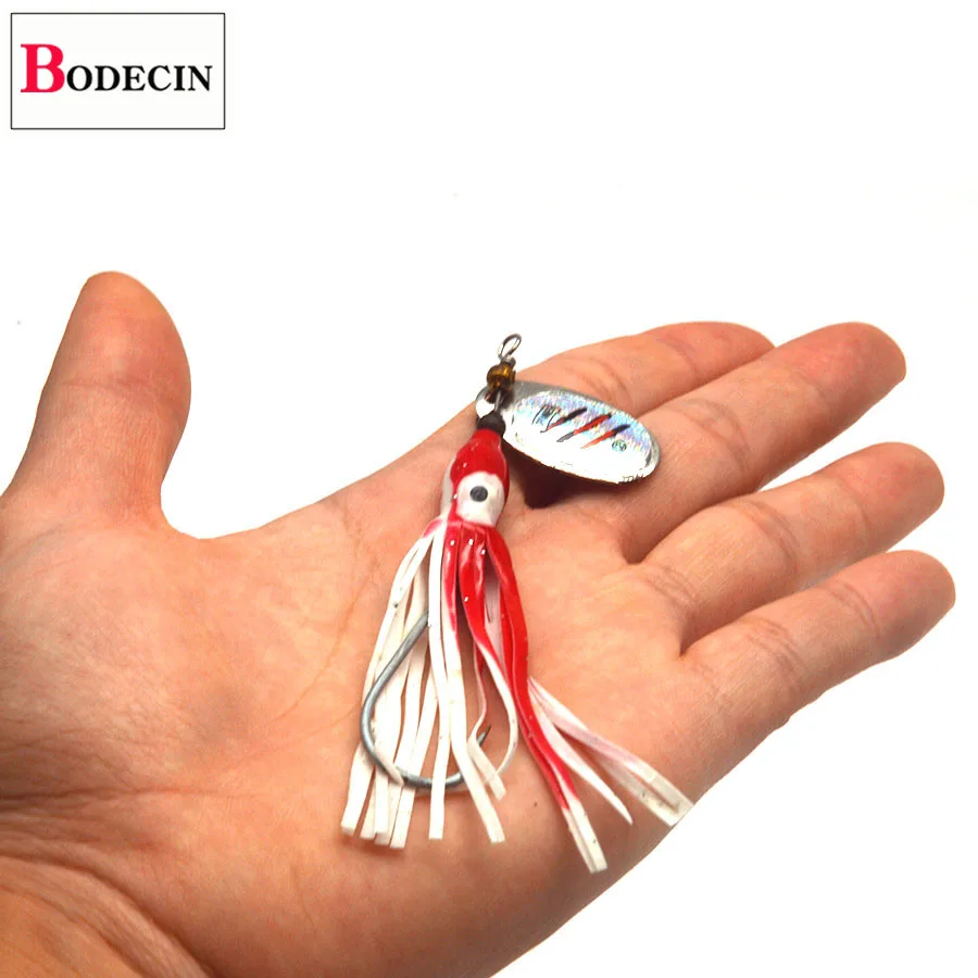 Pike Spinners Spoon Metal Bait Sea Squid Fishing Lure Tackle Trout Tackle 3PCS Spinning Spoonbait Rotating Artificial Fake Baits (5)
