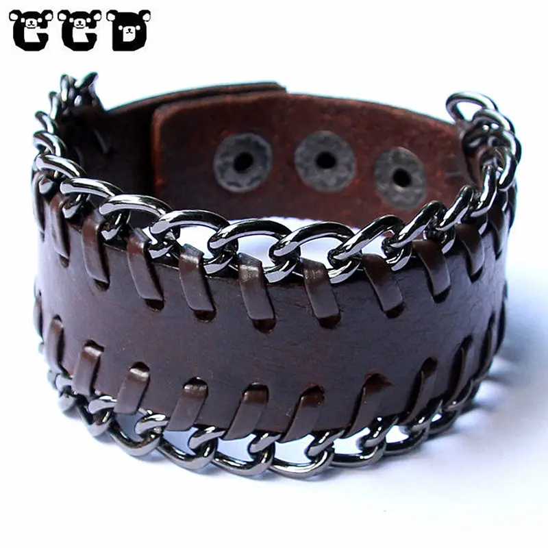 

Hot 2018 New Fashion Pulseras Fashion Black High-quality Leather Bracelet Bracelet Initial Macrame Bracelet & Bangle For Lovers