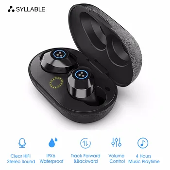 

Original SYLLABLE S105 TWS Volume control Sports 4 hours Bass Earphone for Android IOS True Wireless Syllable S105 headset