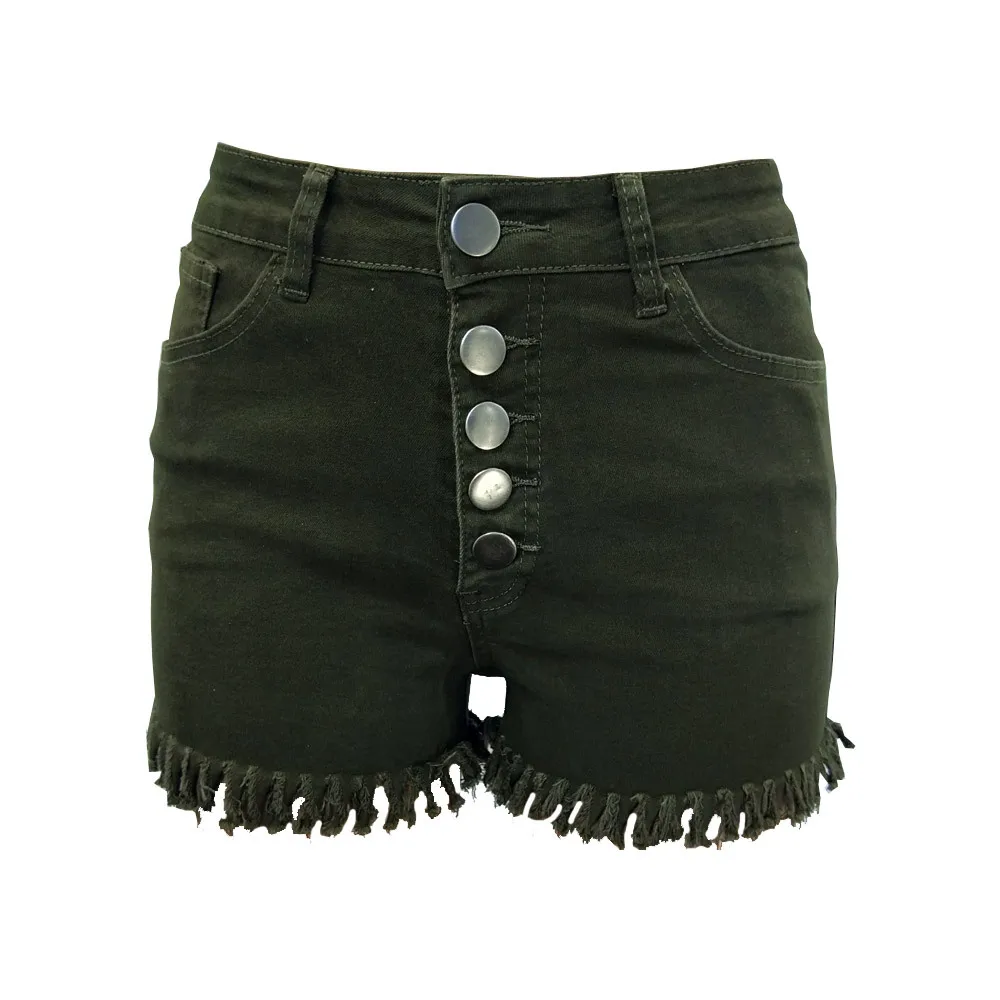 

2019 Ripped Pocket skinny Women Shorts Summer Casual high waisted Denim Shorts fashion Elastic Hot Shorts Denim for Women