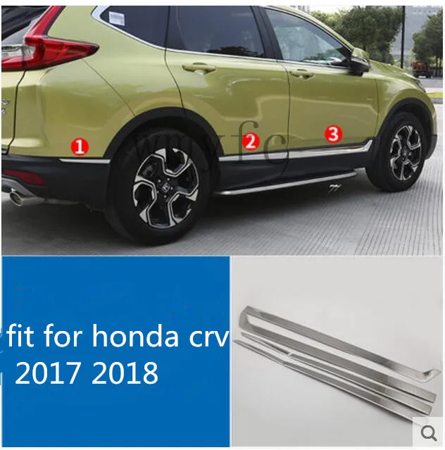 

ACCESSORIES FIT FOR HONDA CRV CR-V 2017 2018 stainless steel SIDE DOOR BODY MOLDING TRIM COVER LINE GARNISH PROTECTOR