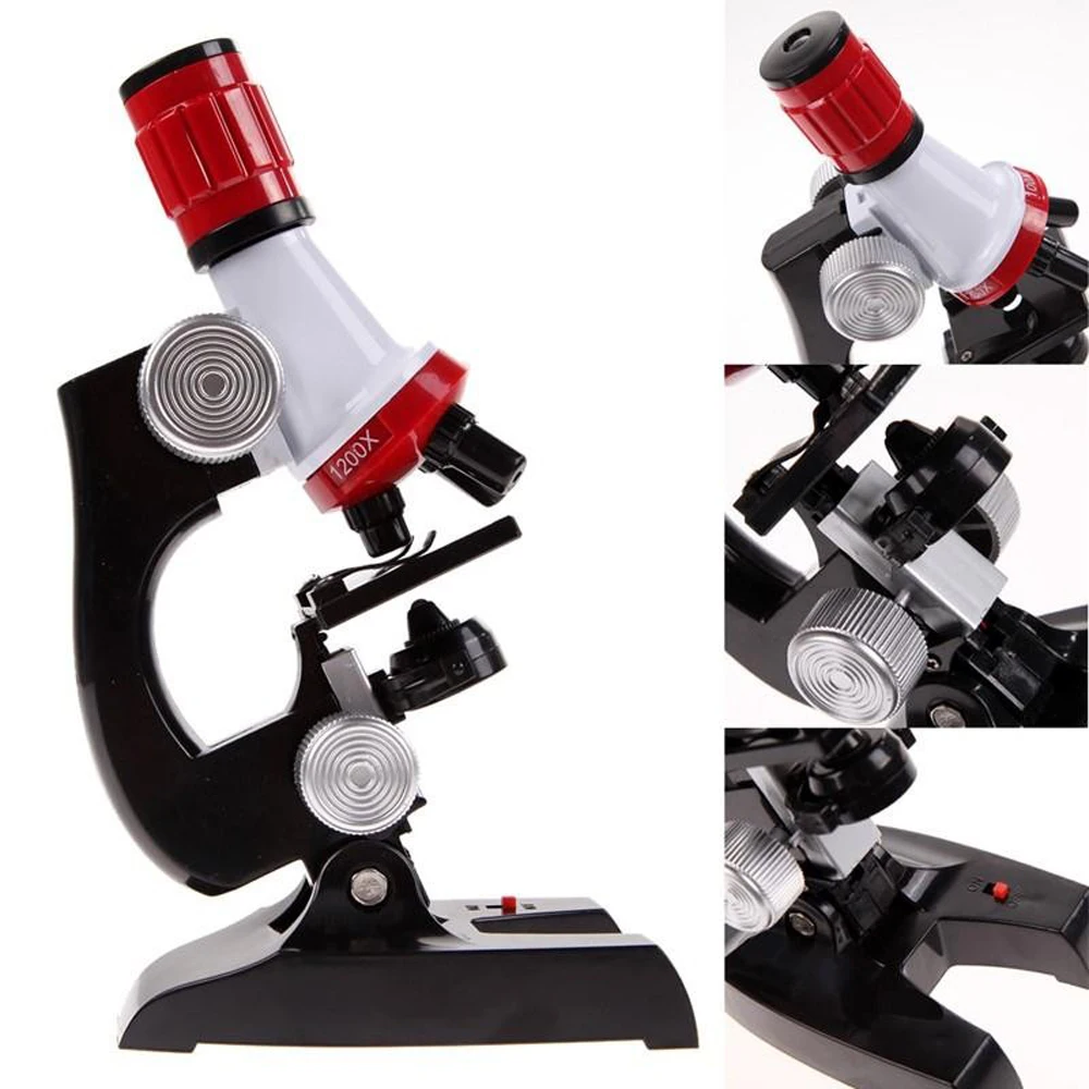 

Kids Sci-Fi Educational Microscope Kit Science Lab 100X-1200X Biological School Interest Science Develop Educational Toy