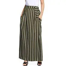 JAYCOSIN женская шифоновая Империя на шнуровке Повседневная полосатая винтажная длинная юбка длиной до щиколотки z0813 8,28