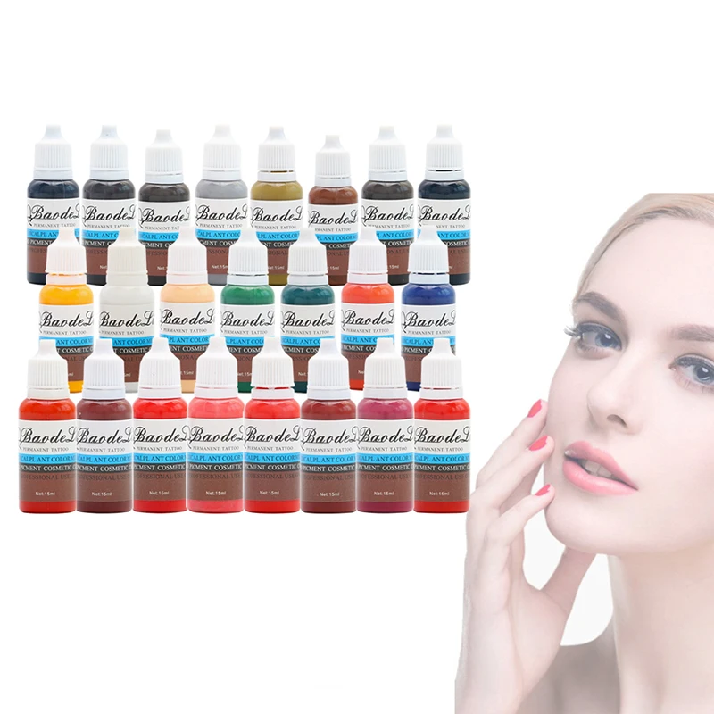 

23 Color Permanent Makeup Eyebrow Inks Lips Eye Line Tattoo Color Microblading Pigment Eyebrow Tattoo Color Inks