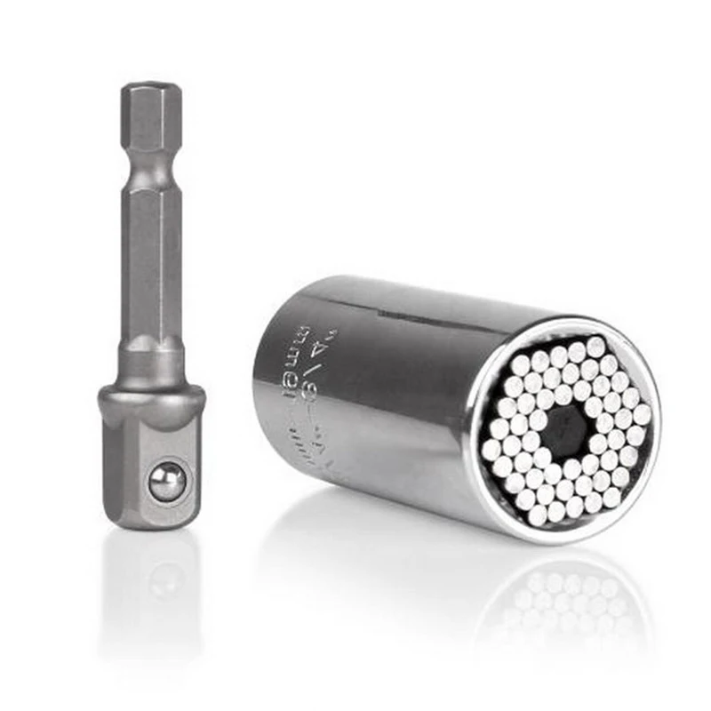 

7-19mm Universal Torque Wrench Head Set Socket Sleeve Power Drill Ratchet Bushing Spanner Key Gator Magic Grip Multi Hand Tools