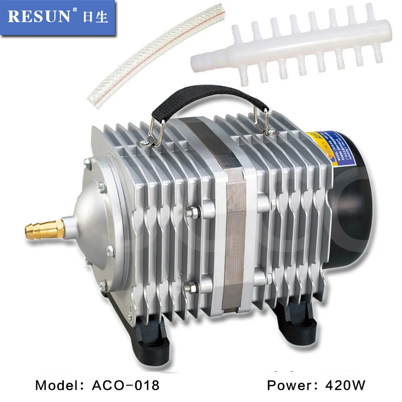 420W High Output Aquarium Air Pump for Hydroponics Pond Air Compressor 16 Outlet