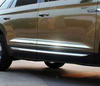 

4pc for SKODA KODIAQ Body trim Door bar Anticollision strip Stainless steel decorate Trim