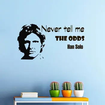 

Vinyl Wall Decals Never Tell Me Han Solo Star Wars Quote Decal Home Decor