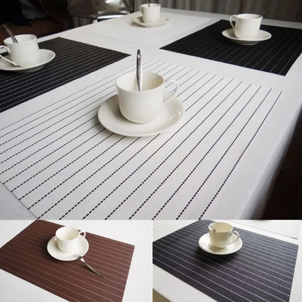 

6pcs Fashion Bowl Placemats Kitchen Dining Room Pad Western Table Mat Mug Cup Dishes tablecloth posavasos drink coasters