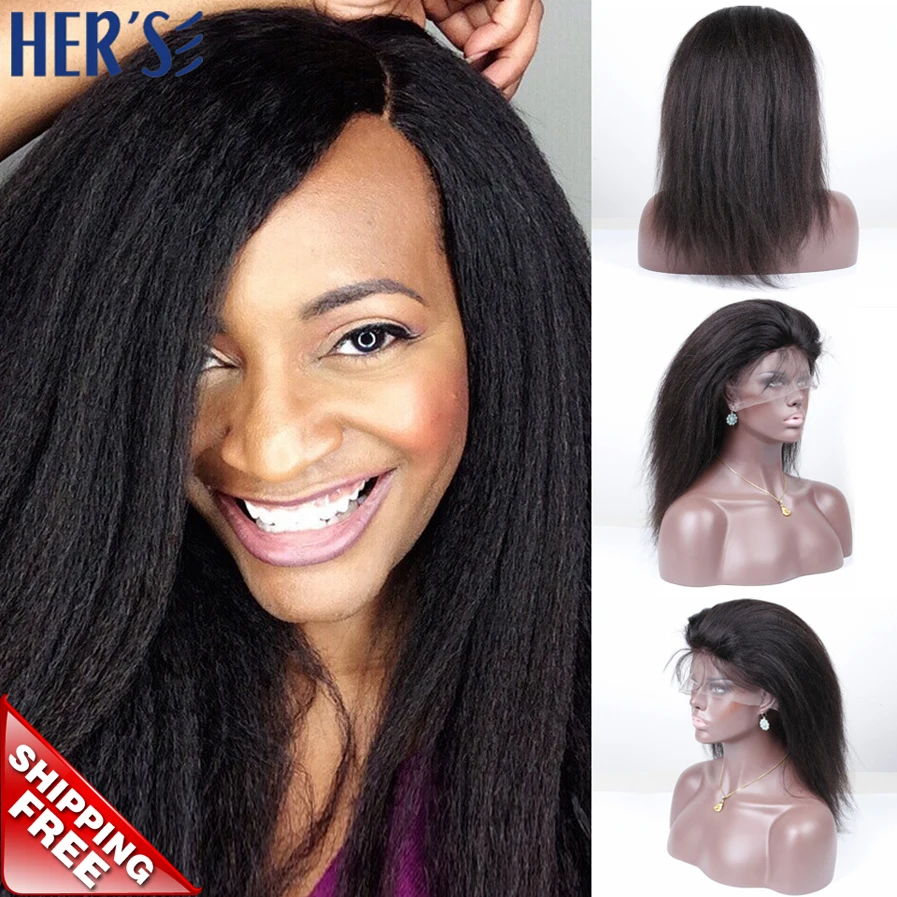 Italian Yaki Full Lace Wig Glueless Full Lace Wigs Yaki Lace Front Wigs For Black Women,Lace
