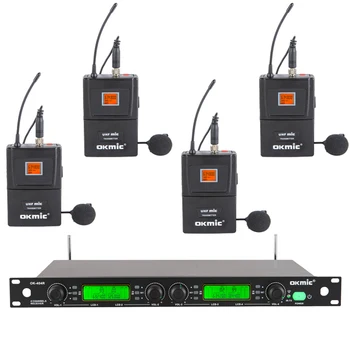 

Cheap high quality professional UHF/PLL 4 channels wireless microphone system For KTV Home Entertainment Stage Conference System