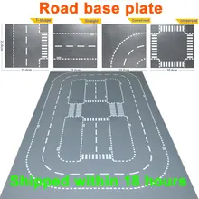 Дорога улица опорная плита прямой перекладина кривая Т-образное соединение строительные блоки части Базовая пластина для конструктора совместимы с майором брэнк город