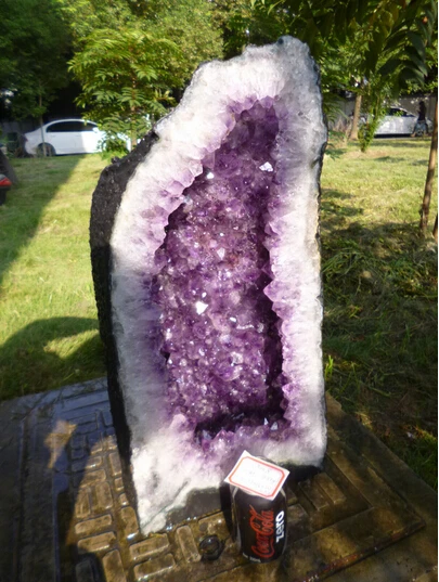 

WBY---412++++Titanium Amethyst Geode Quartz Crystal Cluster Brazil